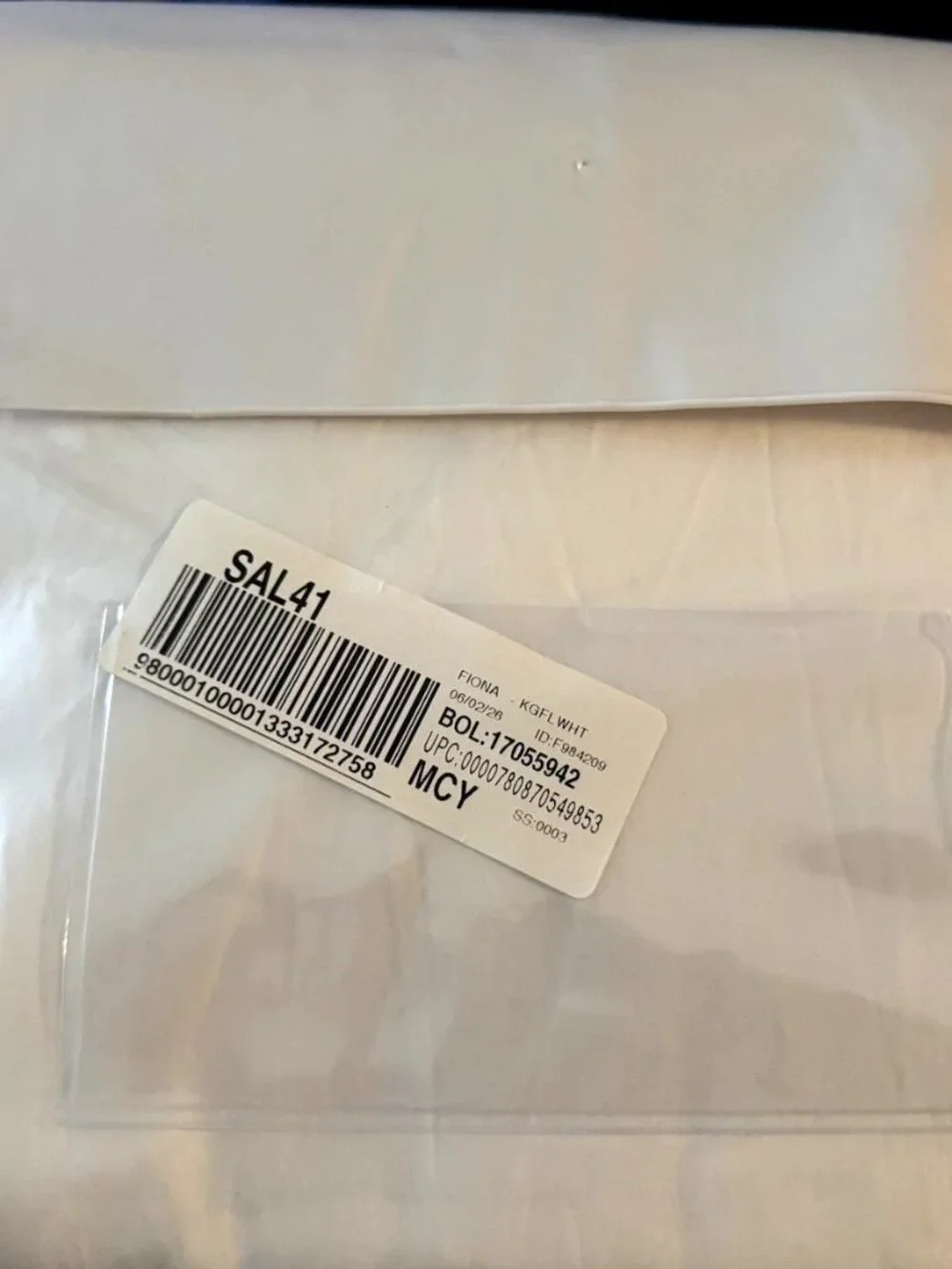 SFERRA Fiona King Flat Sheet White Long Staple Cotton Sateen 114x114 Italy